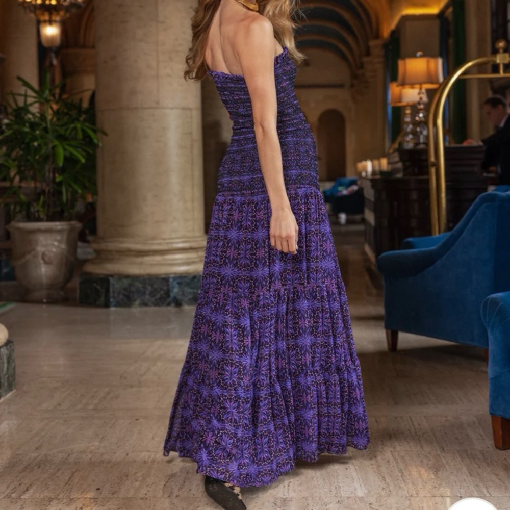 NWT Allison New York Scout Maxi‎ Dress Purple Kaleidoscope Women's Size Small - Picture 4 of 10